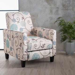 Darvis Floral Recliner Club Chair by Christopher Knight Home