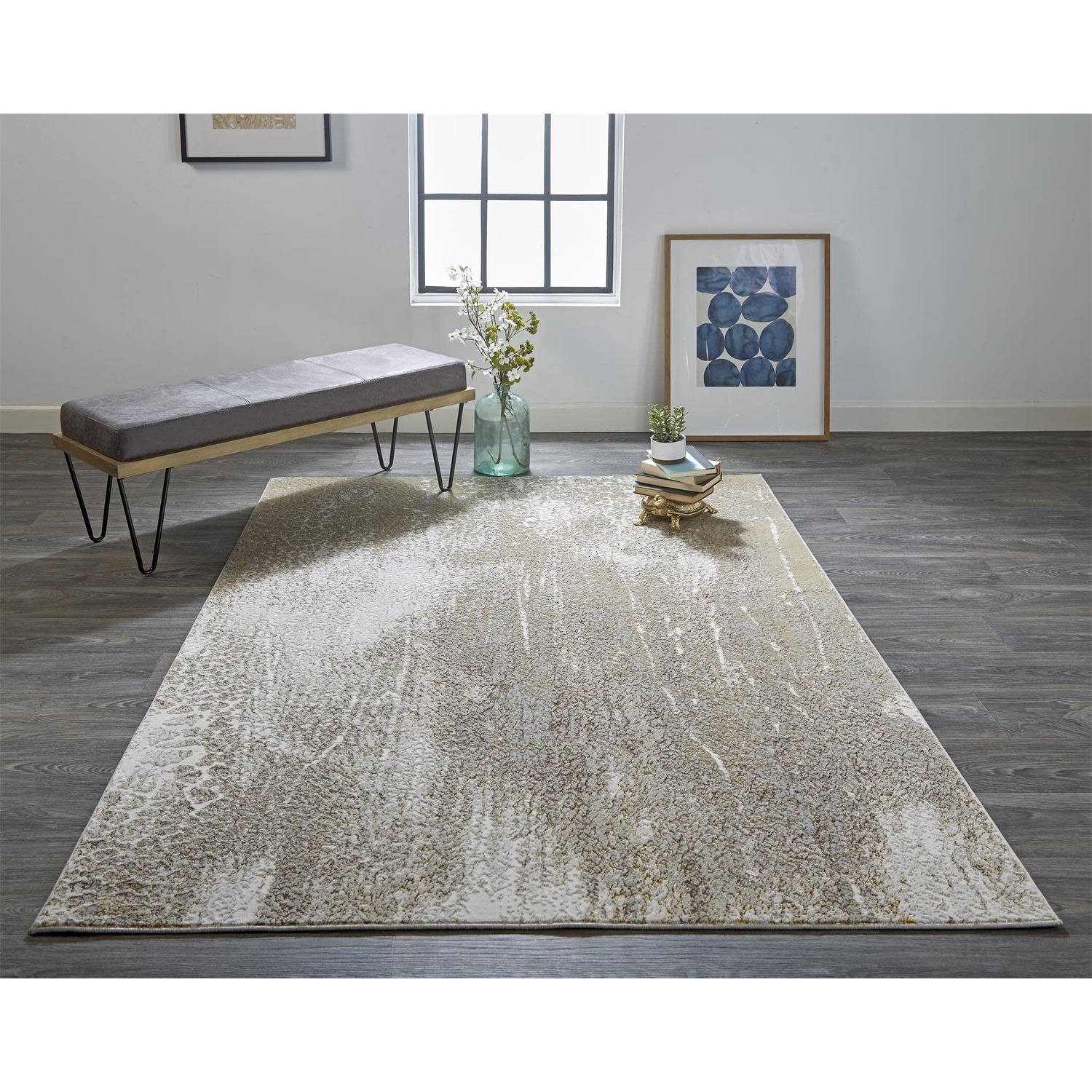 Grand Bazaar Tripoli Machine Made Abstract Modern Area Rug