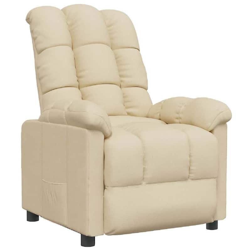 vidaXL Recliner Cream Fabric - 29.1" x 38.9" x 40.1"
