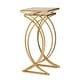 preview thumbnail 21 of 41, Glitzhome Set of 2 Glam Glass Modern Side Table Sofa Table