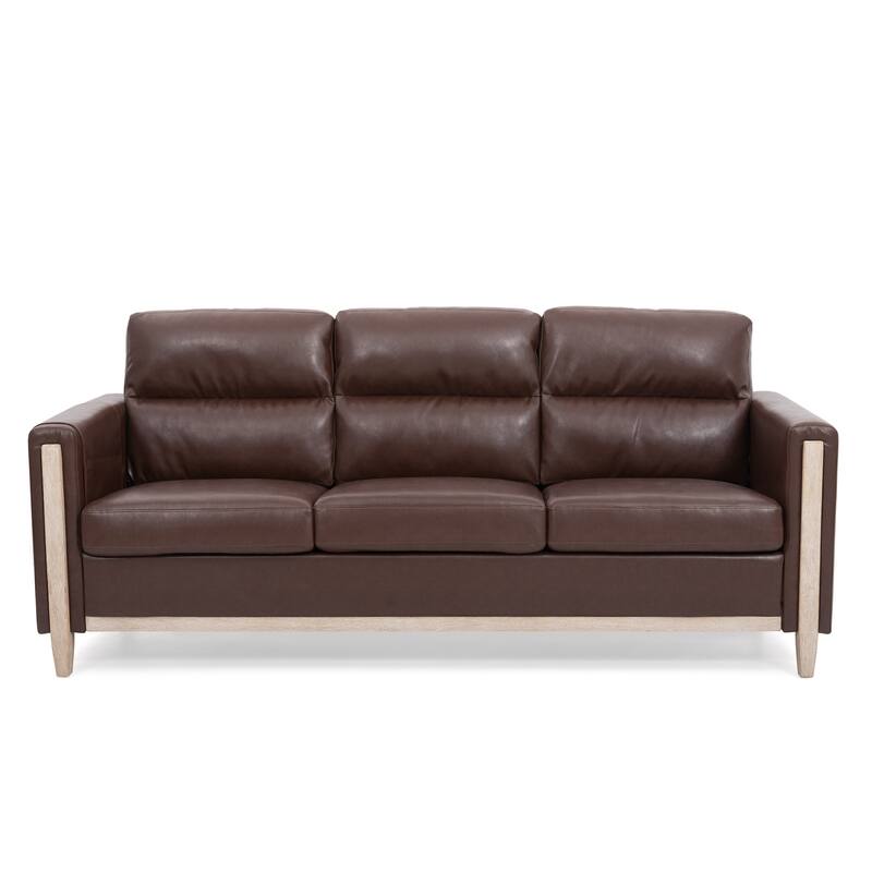 79.5" Velvet Solid Wood 3-Seater Sofa with Pocket Spring Seat, PP Foam Backrest, and Side Storage Pocket