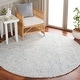 preview thumbnail 14 of 102, SAFAVIEH Handmade Abstract Isaltina Modern Wool Rug 3' Round - Light Blue/Ivory - Round