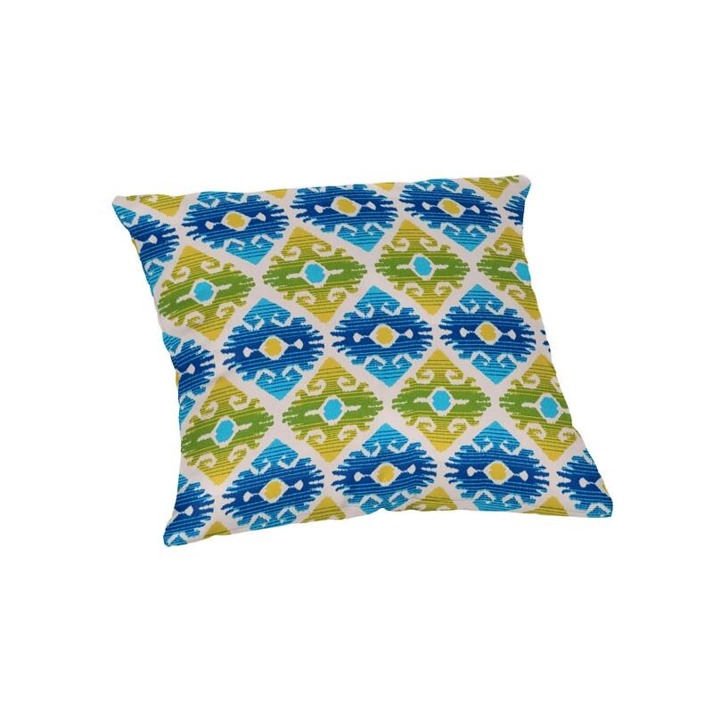 Casual Cushion Ogee 1-Piece Indoor/Outdoor Lumbar Pillow, 19"W x 12"L - 18"W x 18"L - Chautequa Lagoon