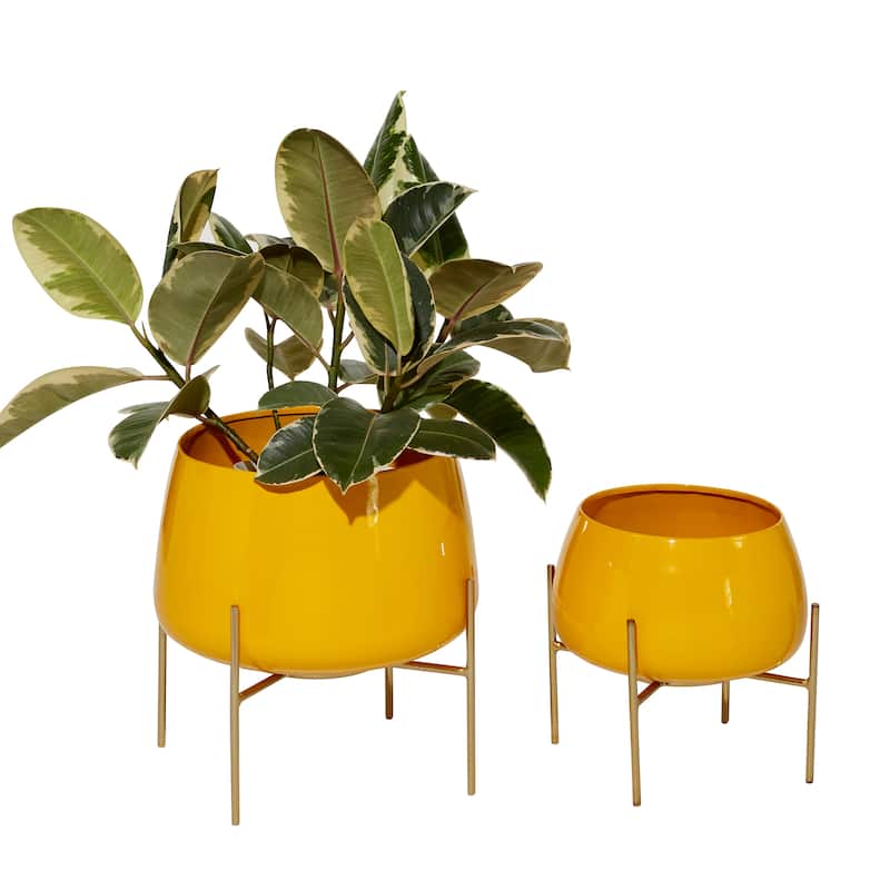 Iron Contemporary Planter (Set of 2) - 8' x 10'