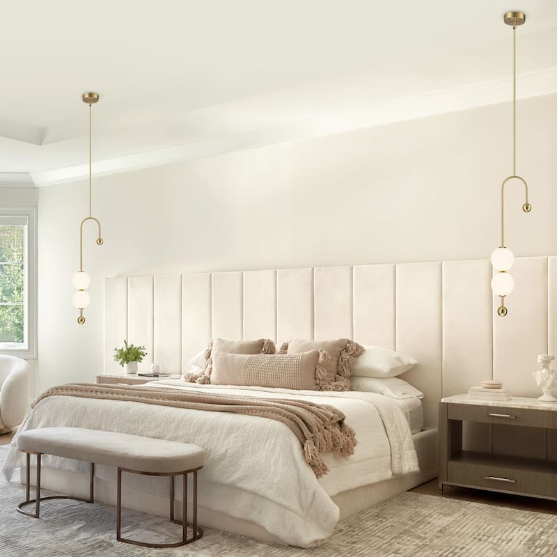 Dual Globe LED Pendant Light Dimmable Modern Hanging Fixture