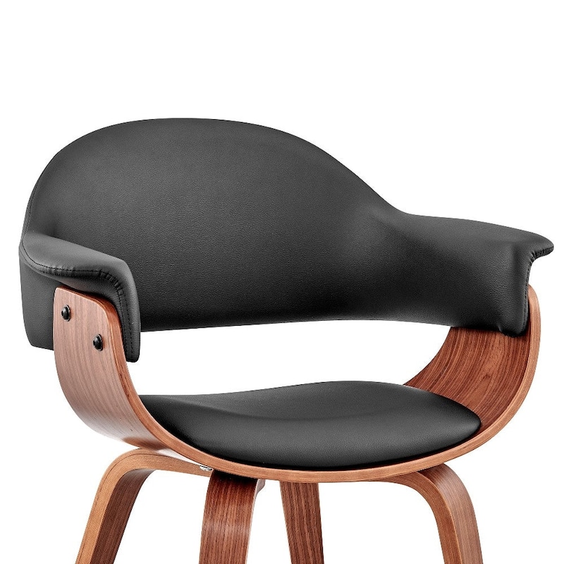 Leatherette Dining Chair with Curved Seat - 19 L x 25 W x 30 H