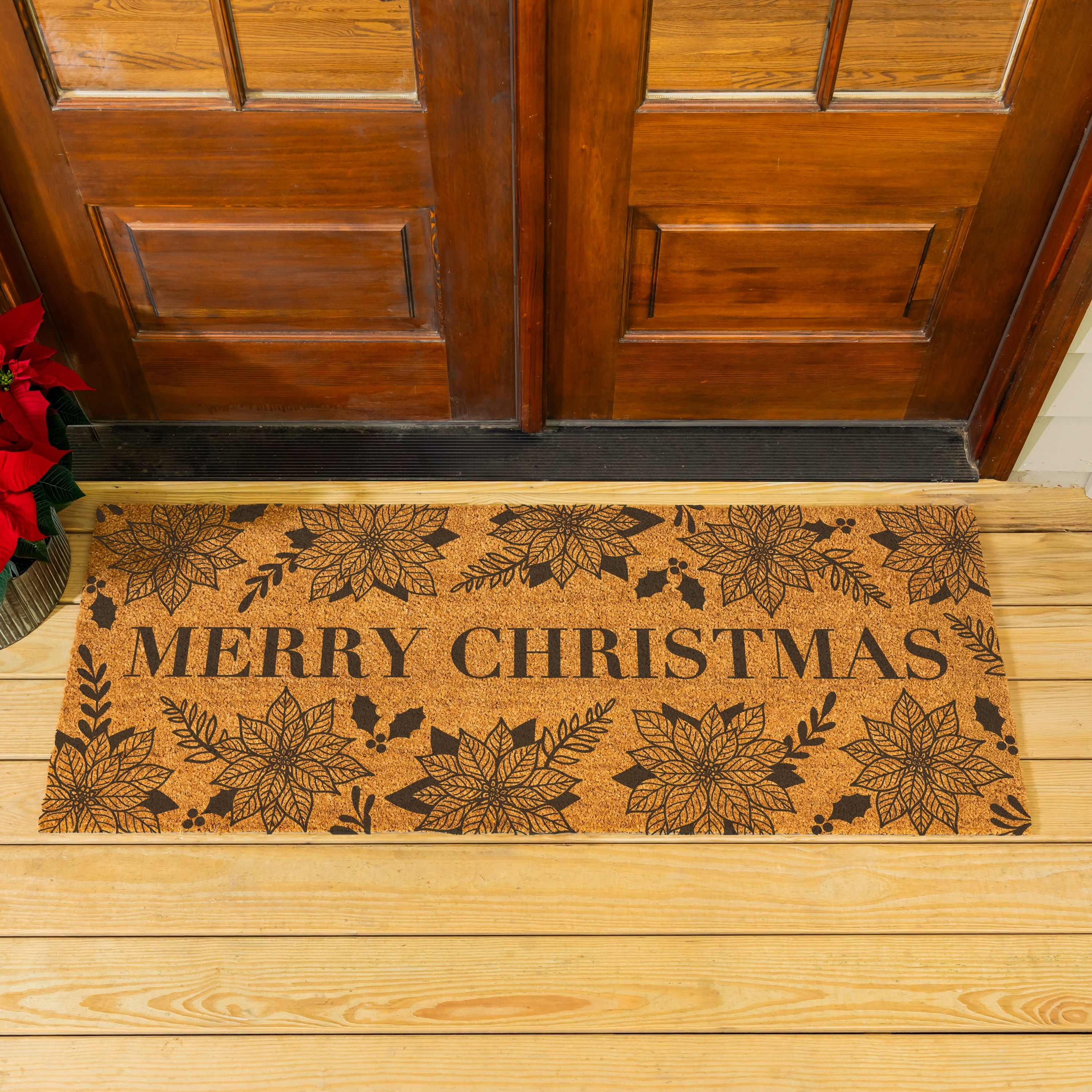 Holiday Coir Door Mat - "Merry Christmas" - 60"x24"