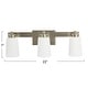 preview thumbnail 9 of 14, Robert Stevenson Lighting Sullivan Park - Glass and Metal Vanity Light