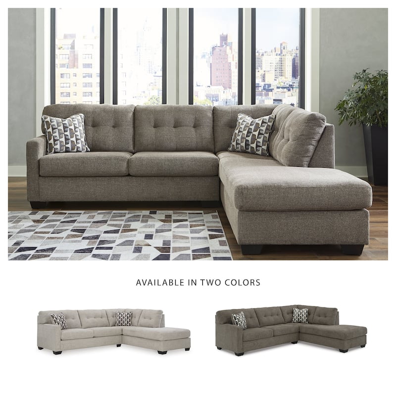 Signature Design by Ashley Mahoney 2-Piece Sectional with Chaise - 105"W x 90"D x 37"H