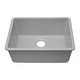 preview thumbnail 10 of 8, 23 Inch Lexicon Platinum Quartz Composite Drop-in Undermount Single Bowl Galaxy White Kitchen Sink LP-2318-W-SO