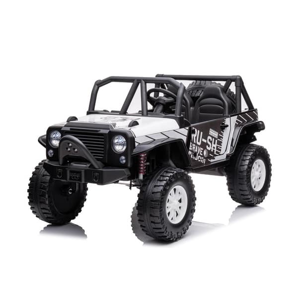 slide 2 of 28, 2 Seater Ride On Truck Car White