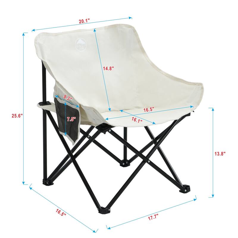 2PCS Outdoor Folding Portable Camping Chairs