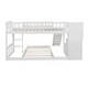 preview thumbnail 11 of 11, Stairway Twin over Twin Bunk Bed with Two Drawers, Slide, and Convertible Ladder, White