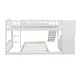 preview thumbnail 12 of 16, Stylish & Playful House Design Wood Bunk Bed with Slide, Ladder and Storage Drawers, Sturdy Frame, White