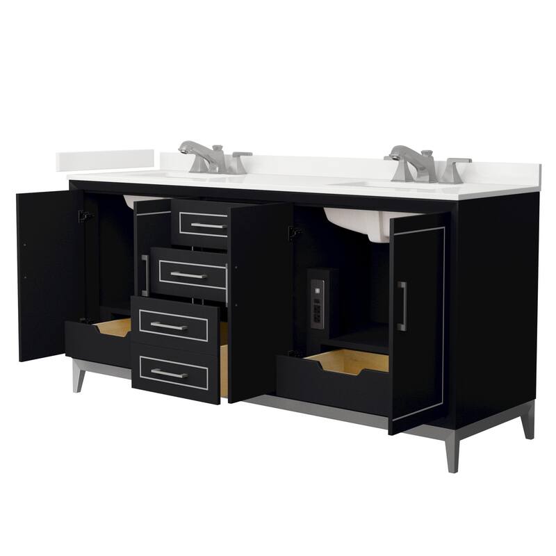 Wyndham Collection WCH515172D-QTZ-US3MXX Marlena 72" Free Standing