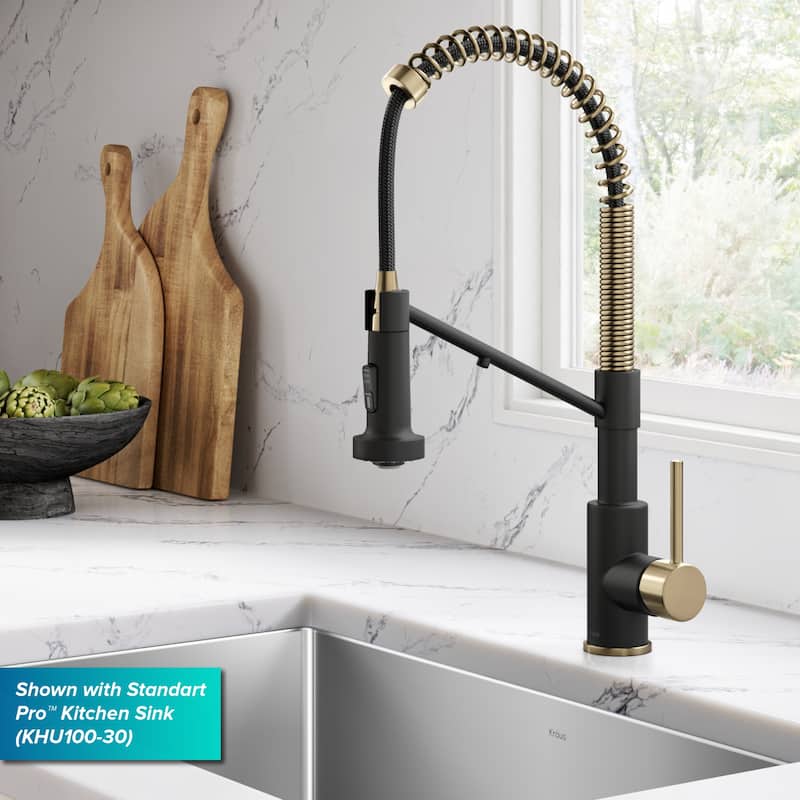 Kraus Bolden 2-Function 1-Handle Commercial Pulldown Kitchen Faucet