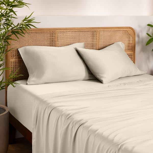 slide 2 of 5, Bare Home Rayon from Bamboo Pillowcase Set King - Sand