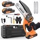 preview thumbnail 1 of 3, Cordless Battery Powered Chain Saw Orange - Battery