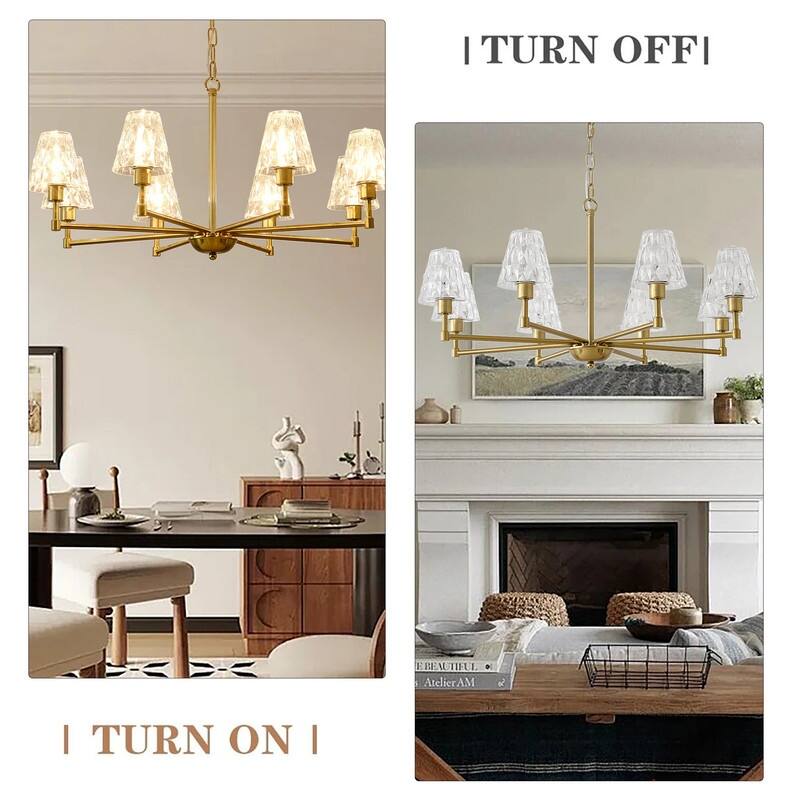 Mid Century Modern Chandelier Sputnik Liner Pendant Light Fixture