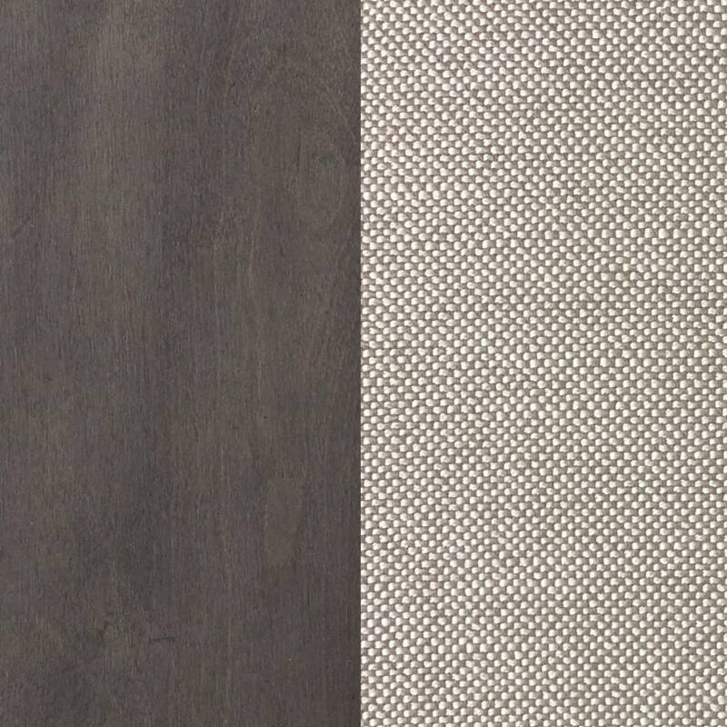 Weathered Finish Upholstered Side Chairs - 40.5 - Gray - Set of 2