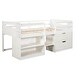 preview thumbnail 5 of 55, Modern Twin Size Unique Loft Bed With Two Shelves and Two drawers For Bedroom,Kids