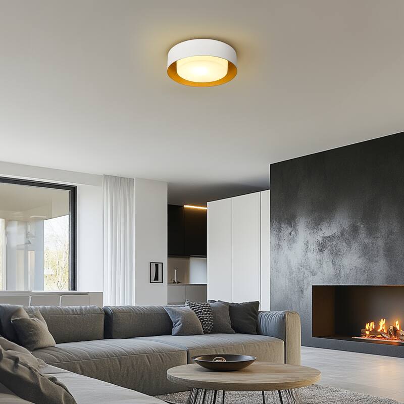 11Inch/ 14 Inch /20 Inch Flush Mount Ceiling Light with Frosted Glass Shade