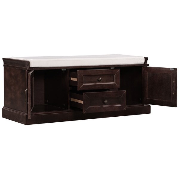 Storage Bench with 2 Drawers and 2 Cabinets - Bed Bath & Beyond