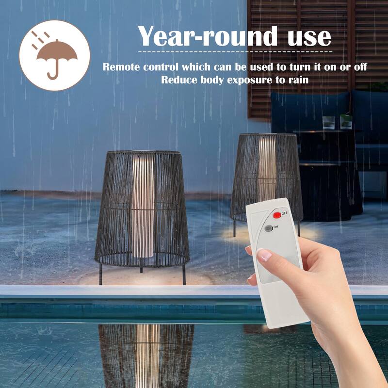 2 Pack Solar Outdoor LED Light Floor Lamp