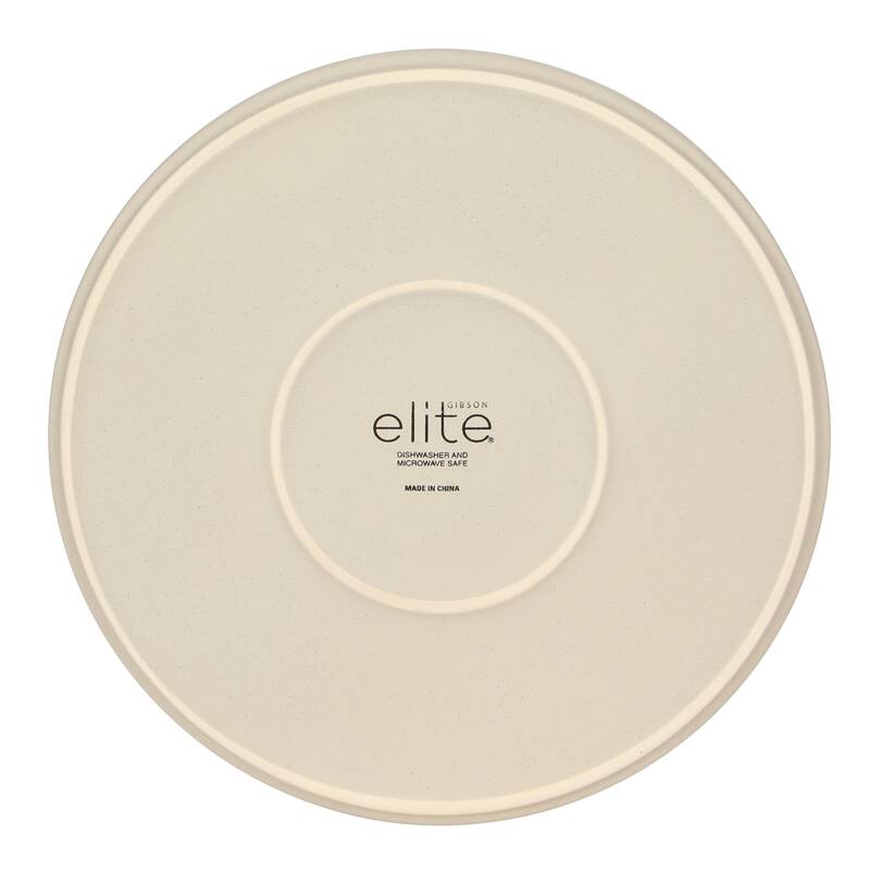 Gibson Elite Liberty Bay 16-Piece Pottery Clay Stoneware Stackable Dinnerware Set - Reactive Glaze, Service for 4