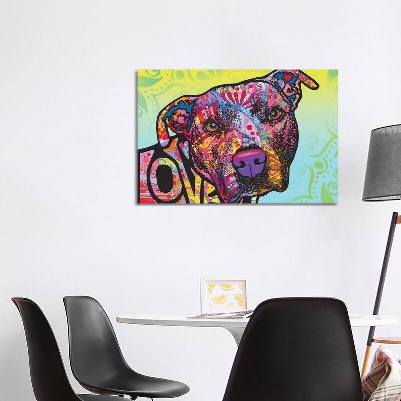 iCanvas "Love You Pit Bull" by Dean Russo Canvas Print - 26x40x1.5