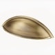 preview thumbnail 6 of 11, Alno Contemporary Solid Brass 3.5" Center to Center Smooth Shell Antique English Matte