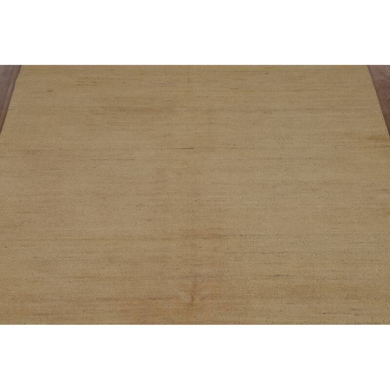 Contemporary Gabbeh Oriental Area Rug Hand-Knotted Solid Wool Carpet - 4'3" x 6'7"