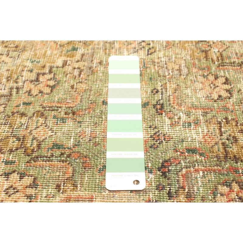 ECARPETGALLERY Hand-knotted Antalya Vintage Light Green Wool Rug - 4'8 x 7'7