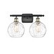 preview thumbnail 26 of 28, Innovations Lighting Athens Water Glass 2 Light 18" Bath Vanity Light Black Antique Brass