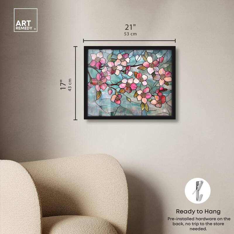 Shimmering Spring Blossoms I Shadowbox by Art Remedy