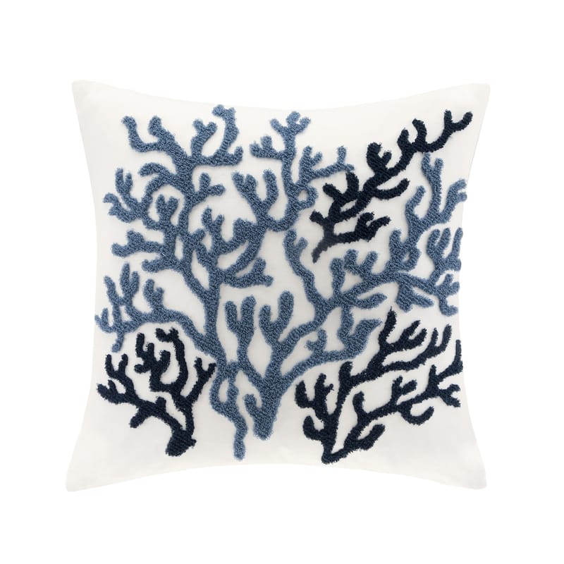Harbor House Beach House Cotton 18-inch Throw Pillow - Blue