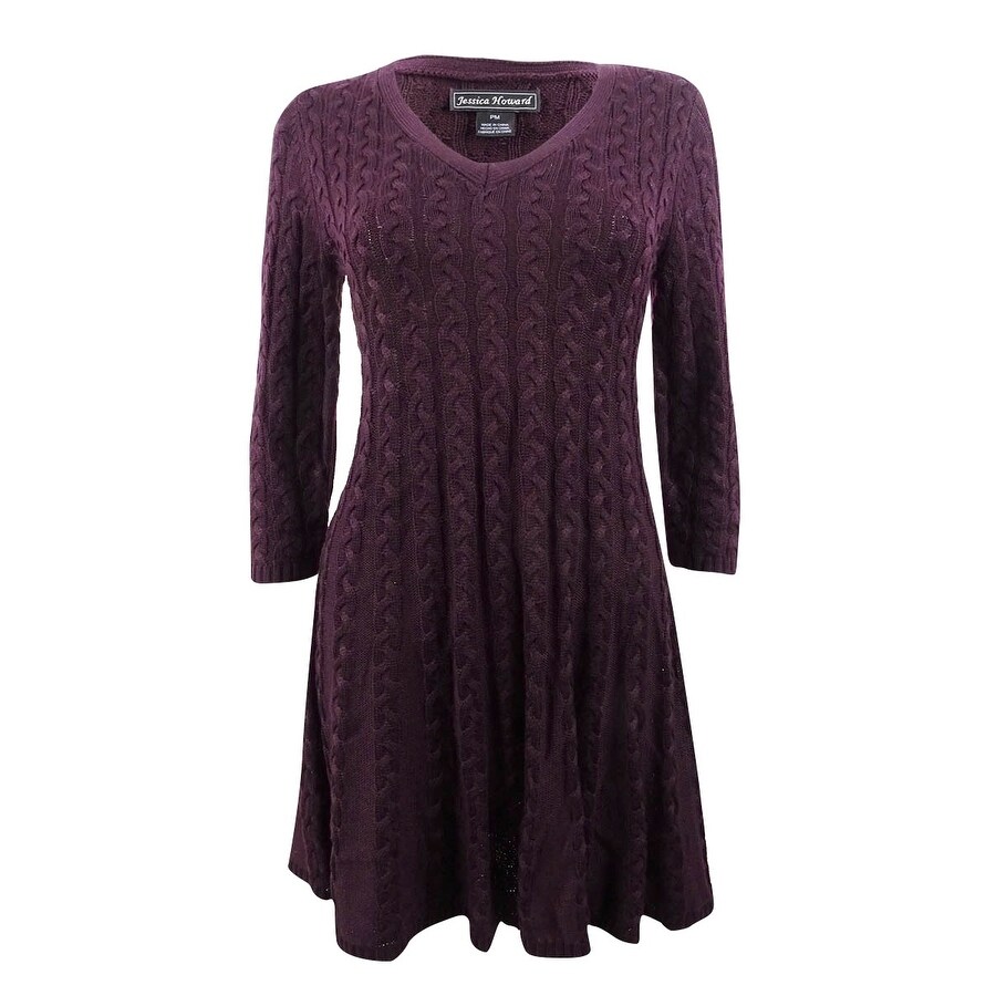 petite cable knit dress