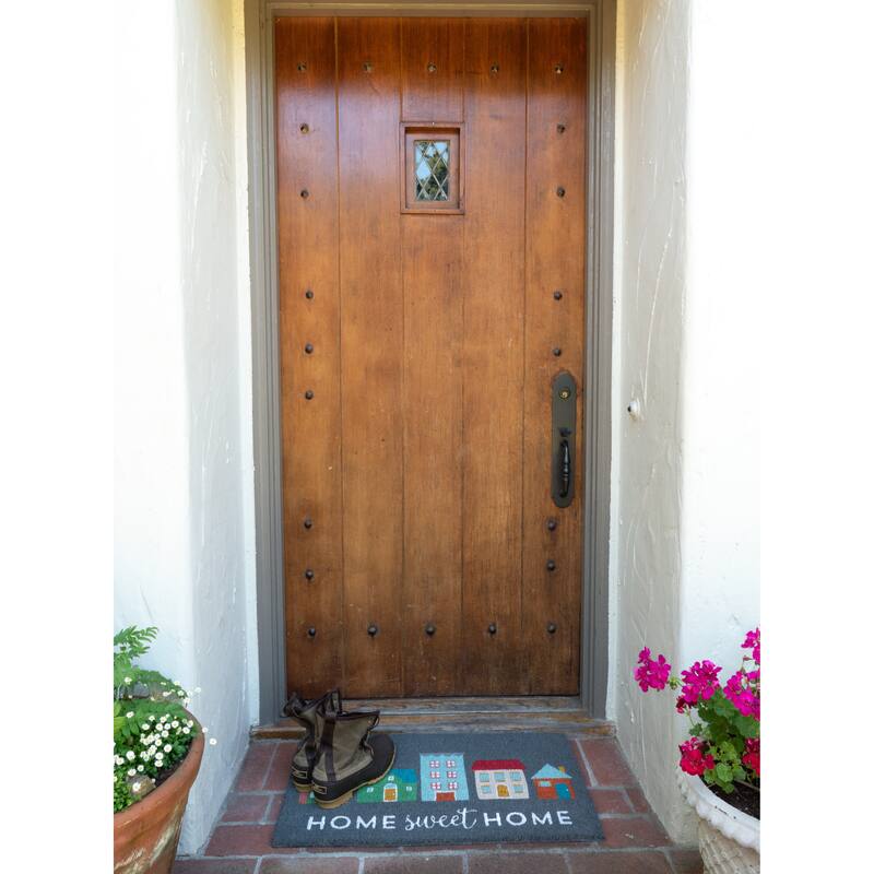 Coir Outdoor Doormat, Grey