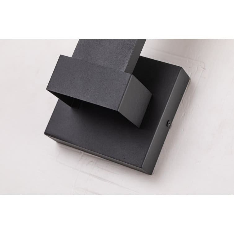 1-LIght Matte Black Integrated LED 3000K IP54 Waterproof Outdoor Wall Sconce - 15.6"