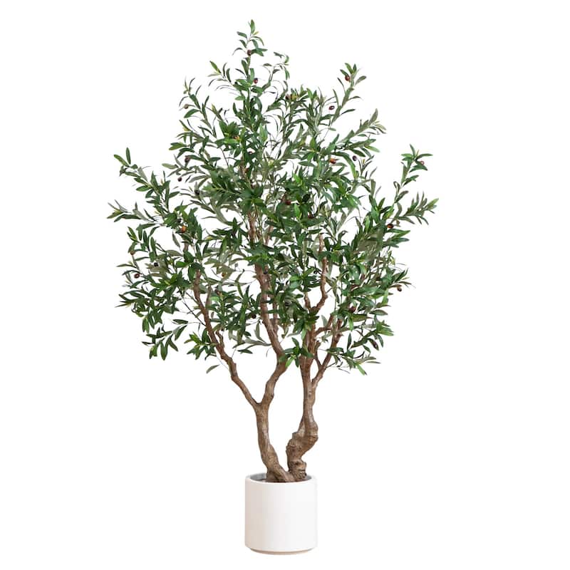 Olive Artificial Tree with Planter - 6' - Unlit