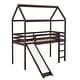preview thumbnail 9 of 10, Twin Size House Loft Bed with Slide, Health and Comfort, White