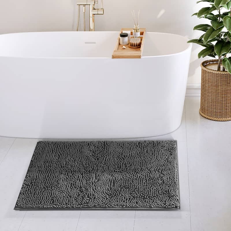Empyrean Non-Slip Super Plush Chenille Bathroom Rugs