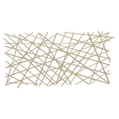 Linear Metal Abstract Wall Decoration - 48.5" - Gold