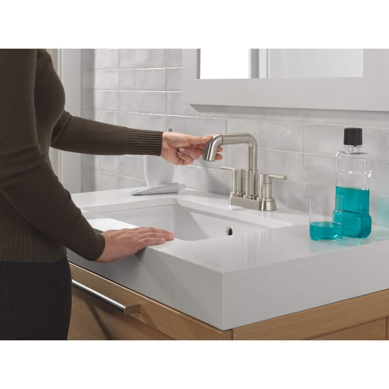 Delta 25849LF-PD Nicoli 1.2 GPM Centerset Bathroom Faucet with Pull