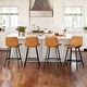preview thumbnail 22 of 103, LUE BONA Modern Industrial Counter Stools Faux Leather Upholstered Counter Height Bar tools with Back