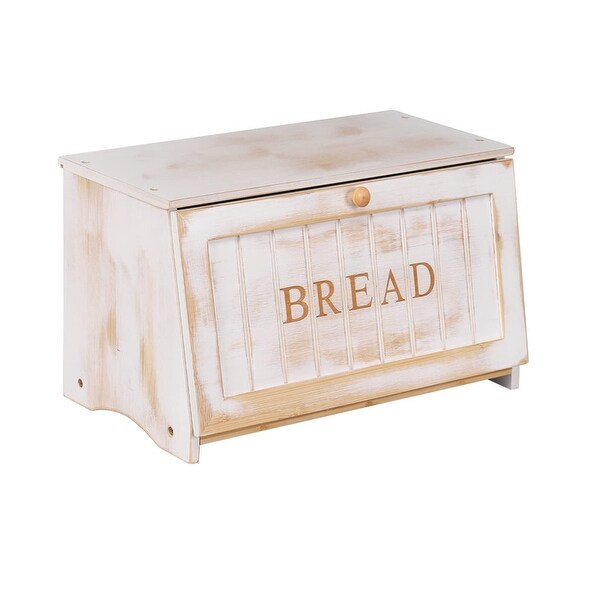 Vintage Large Wood Bread Box - 15.4