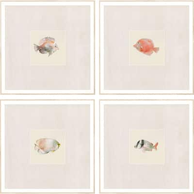 Coastal Medley S/4 Framed Art Under Glass