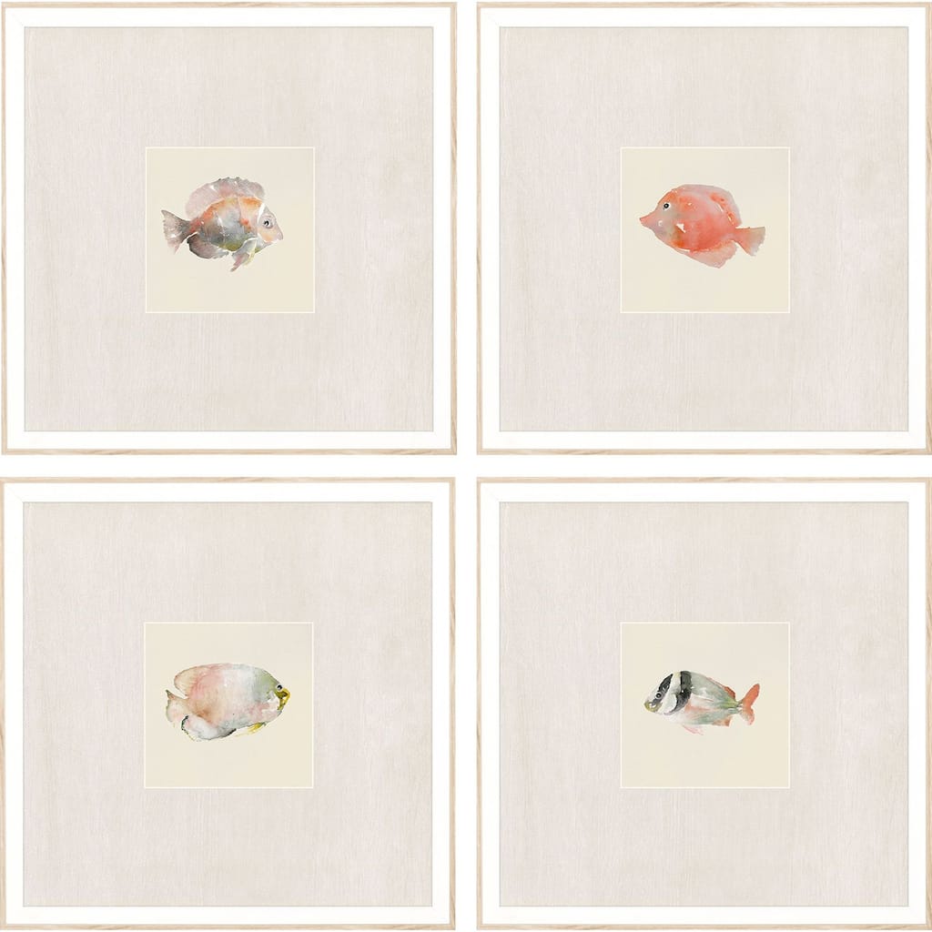 Coastal Medley S/4 Framed Art Under Glass