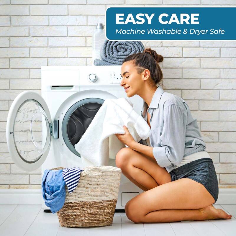 Superior Ultra-Soft Cotton Solid Medium Weight Bath Towel Set of 2