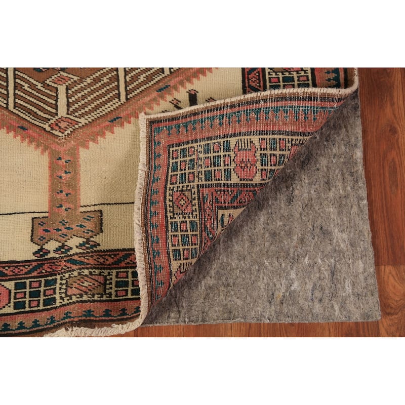 Geometric Ardebil Persian Runner Rug Handmade Tribal Wool Carpet - 3'5"x 6'7"